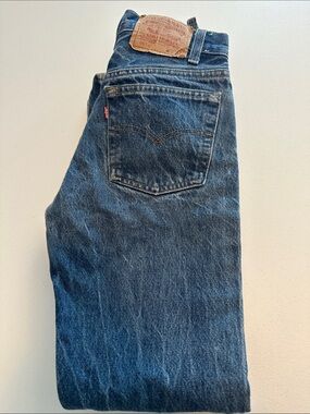 Levi's 501 vintage jeans 27x30 501 made in USA button fly one belt loop torn!